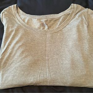 Lane Bryant Heather Gray Scoop Neck Tee